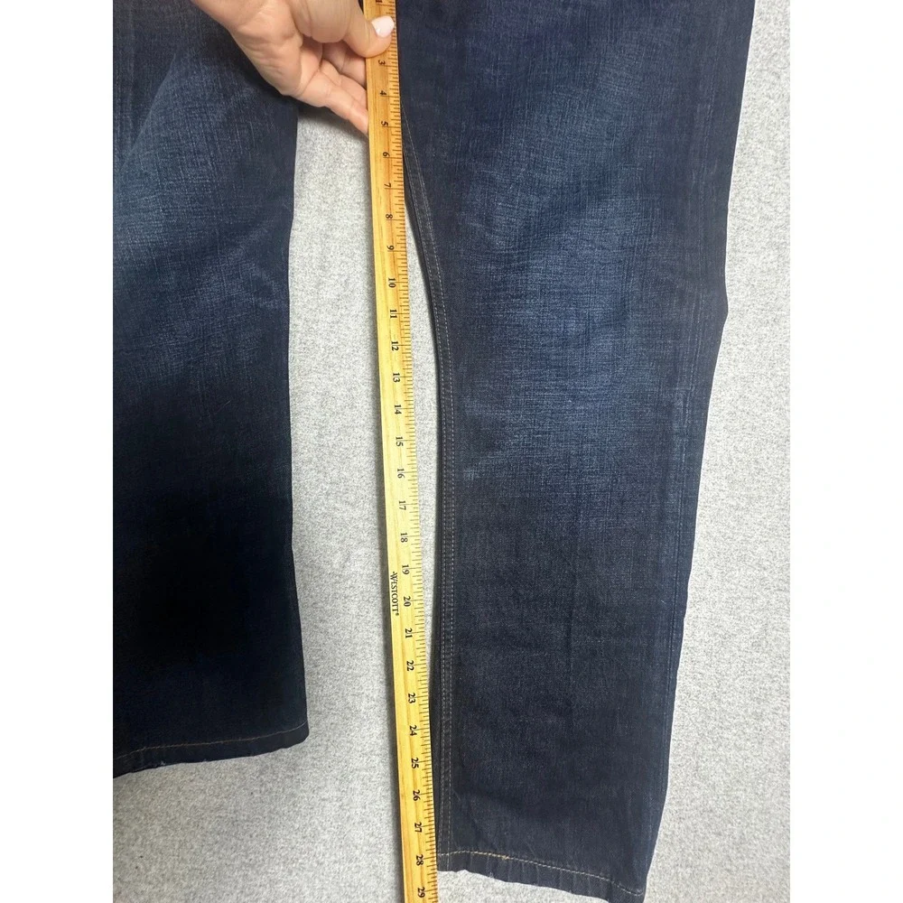 Levi 522 Jeans Mens 38x30 Blue Dark Wash Denim Western Straight